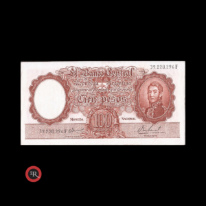 ARGENTINA 100 PESOS 1961 BOT#2081 COL#506b