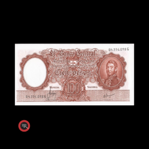 ARGENTINA 100 PESOS 1969 BOT#2086 COL#507b