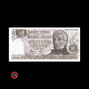 ARGENTINA 50 PESOS LEY 18188 1973 BOT#2365 COL#623a