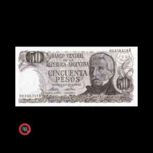 ARGENTINA 50 PESOS LEY 18188 1975 BOT#2372 COL#626b