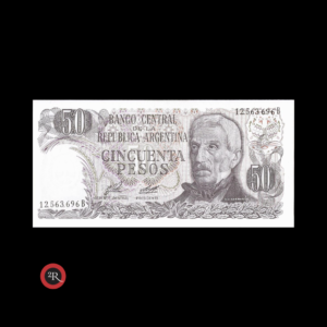 ARGENTINA 50 PESOS LEY 18188 1976 BOT#2376 COL#628a