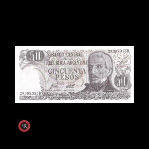 ARGENTINA 50 PESOS LEY 18188 1977 BOT#2377 COL#628b