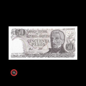 ARGENTINA 50 PESOS LEY 18188 1977 BOT#2379 COL#629a