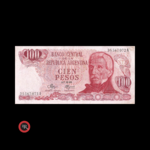 ARGENTINA 100 PESOS LEY 18188 1971 BOT#2385 COL#631a