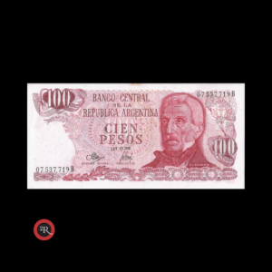 ARGENTINA 100 PESOS LEY 18188 1973 BOT#2390 COL#632c