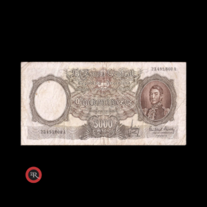 ARGENTINA 5000 PESOS 1965 BOT#2176 COL#543a