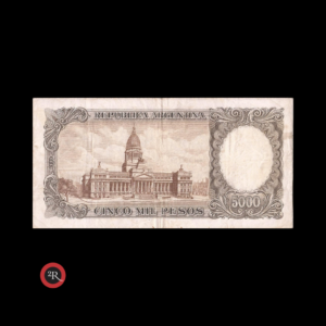 ARGENTINA 5000 PESOS 1966 BOT#2177 COL#543b