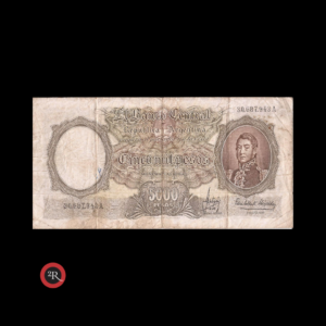 ARGENTINA 5000 PESOS 1966 BOT#2177 COL#543b