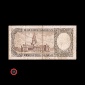 ARGENTINA 5000 PESOS 1966 BOT#2177 COL#543b