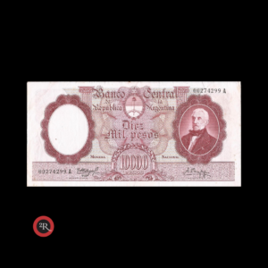 ARGENTINA 10000 PESOS 1961 BOT#2185 COL#545a