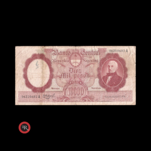 ARGENTINA 10000 PESOS 1963 BOT#2187 COL#547a