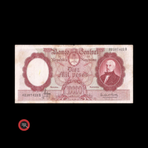 ARGENTINA 10000 PESOS 1965 BOT#2189 COL#548a