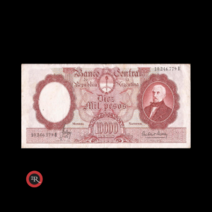 ARGENTINA 10000 PESOS 1966 BOT#2190 COL#548b