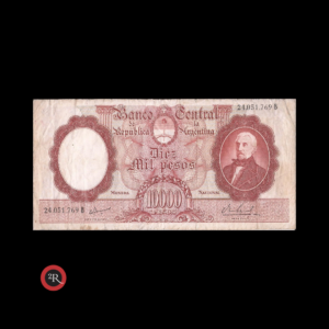 ARGENTINA 10000 PESOS 1967 BOT#2195 COL#550a