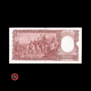 ARGENTINA 10000 PESOS 1968 BOT#2196 COL#550b