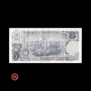 ARGENTINA 5 PESOS LEY 18188 1971 BOT#2321 COL#607a