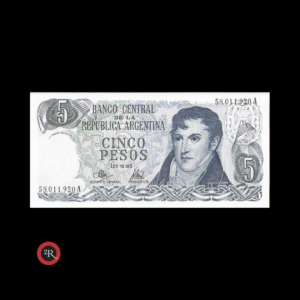 ARGENTINA 5 PESOS LEY 18188 1973 BOT#2325 COL#608a