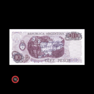 ARGENTINA 10 PESOS LEY 18188 1970 BOT#2334 COL#611a