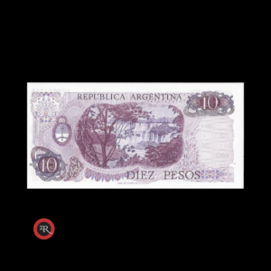 ARGENTINA 10 PESOS LEY 18188 1970 BOT#2334 COL#611a