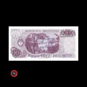 ARGENTINA 10 PESOS LEY 18188 1971 BOT#2337 COL#612a