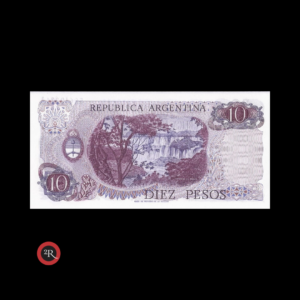 ARGENTINA 10 PESOS LEY 18188 1971 BOT#2339 COL#613a