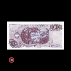 ARGENTINA 10 PESOS LEY 18188 BOT#2339 COL#613a