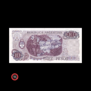 ARGENTINA 10 PESOS LEY 18188 1971 BOT#2339 COL#613a