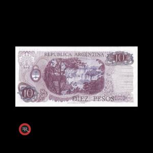 ARGENTINA 10 PESOS LEY 18188 1971 BOT#2341 COL#614a