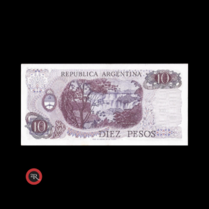 ARGENTINA 10 PESOS LEY 18188 1973 BOT#2350 COL#617a