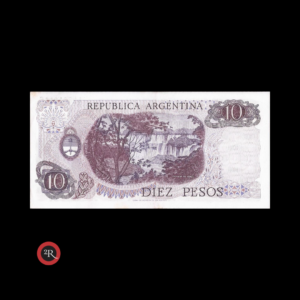 ARGENTINA 10 PESOS LEY 18188 1974 BOT#2351 COL#617b