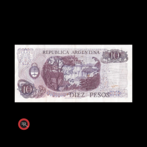 ARGENTINA 10 PESOS LEY 18188 1974 BOT#2354 COL#618a