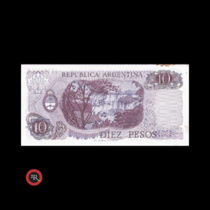 ARGENTINA 10 PESOS LEY 18188 1975 BOT#2356a COL#619b