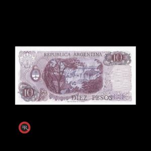 ARGENTINA 10 PESOS LEY 18188 1976 BOT#2359 COL#620a