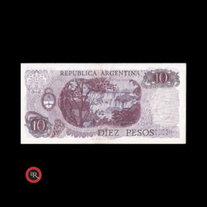 ARGENTINA 10 PESOS LEY 18188 1976 BOT#2362 COL#621c