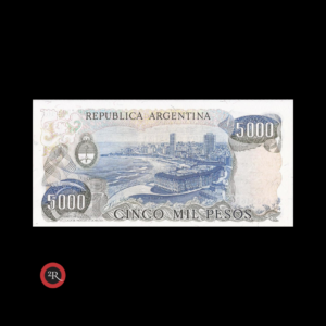 ARGENTINA 5000 PESOS LEY 18188 1983 BOT#2477 COL#660b